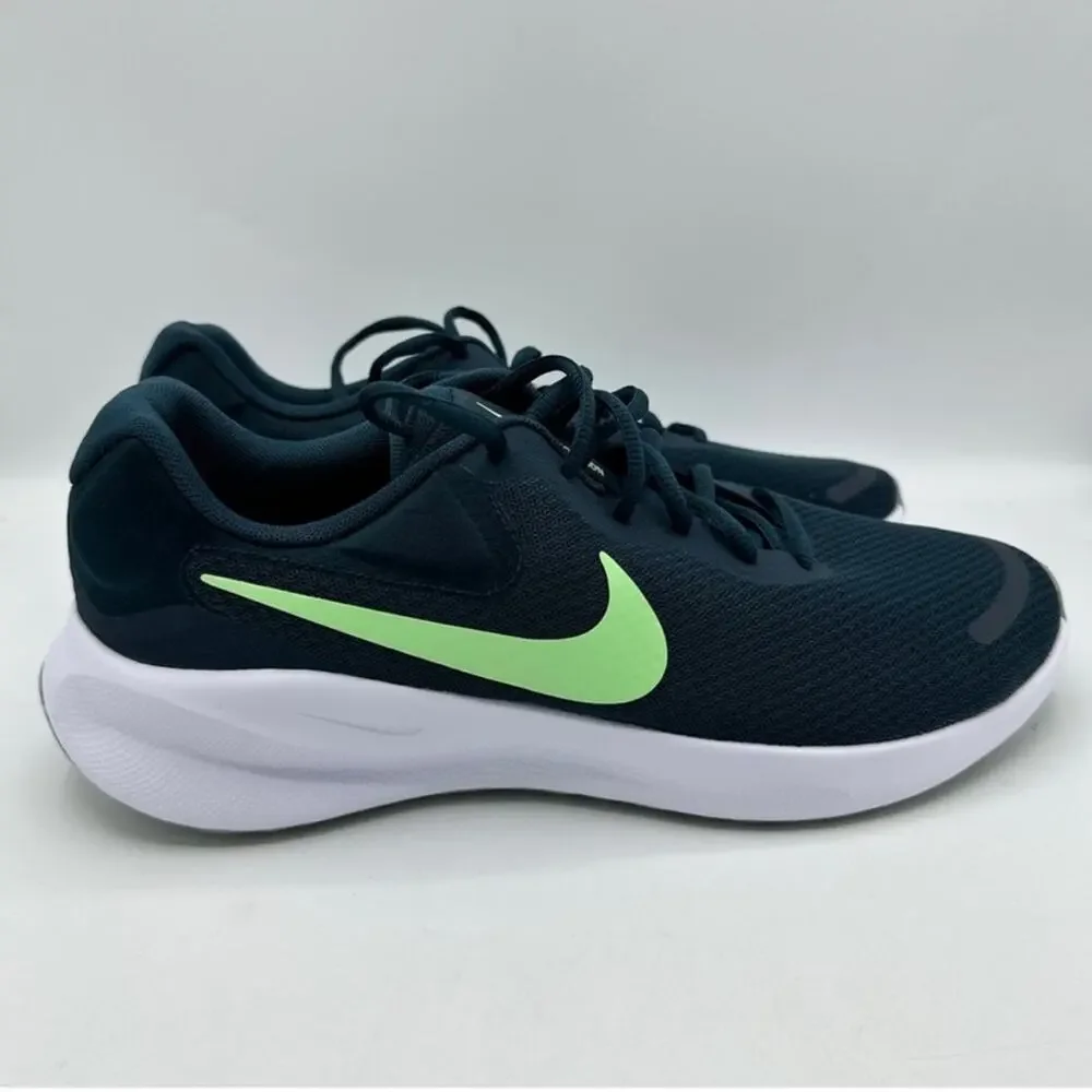 Nike Mens Revolution 7 Running Shoes Size 10.5 FB2207 401 Blue/Green‎